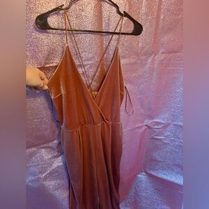 Express velvet pants romper